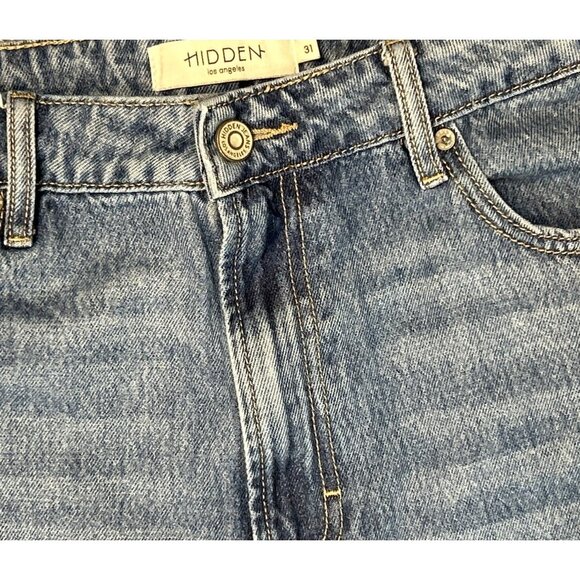 Hidden - Los Angeles Open Knee Medium Wash Mom Jeans Size 31 - Picture 5 of 7
